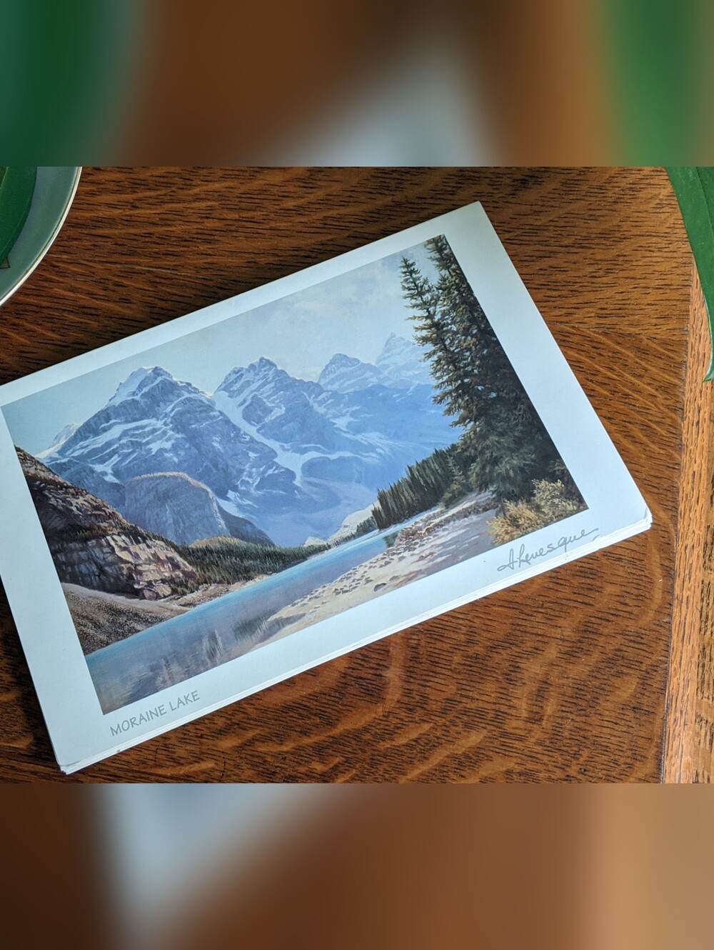"Moraine Lake" Alberta Rocky Mountains By Isabel Levesque Frameable Art Card